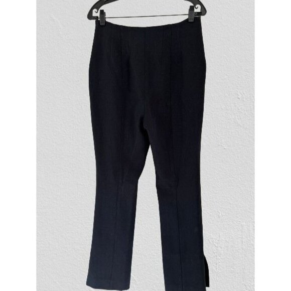 Anthropologie Flared Pants Black Split-Side Leg Size 10 - Picture 4 of 8